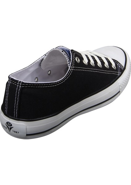 Kadın Bez Siyah-Beyaz Kanvas Ayakkabı 221-1842ZN 100 fiyatları