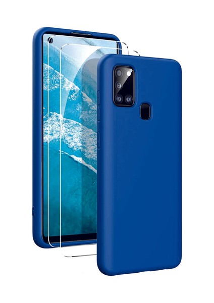 Samsung Galaxy A21S Kılıf Kamera Korumalı Silikon Rubber Arka Kapak
