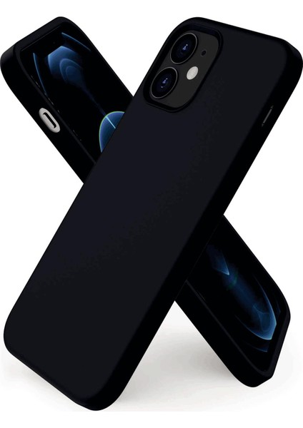 iPhone 12 Mini Kılıf Kamera Korumalı Silikon Rubber Arka Kapak