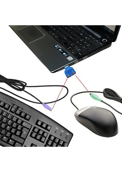 USB To Ps/2 Klavye Mouse Dönüştürücü Adaptör