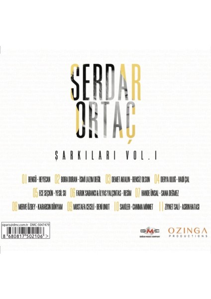 Serdar Ortaç Şarkıları Vol:1 (Cd)