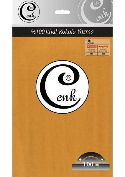 Düz Renk 100 Cm Poşetli Yazma - 0301-Hardal