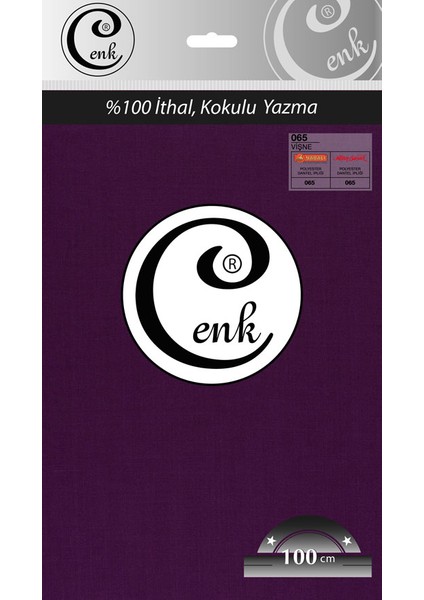 Düz Renk 100 Cm Poşetli Yazma - 0301-Vişne