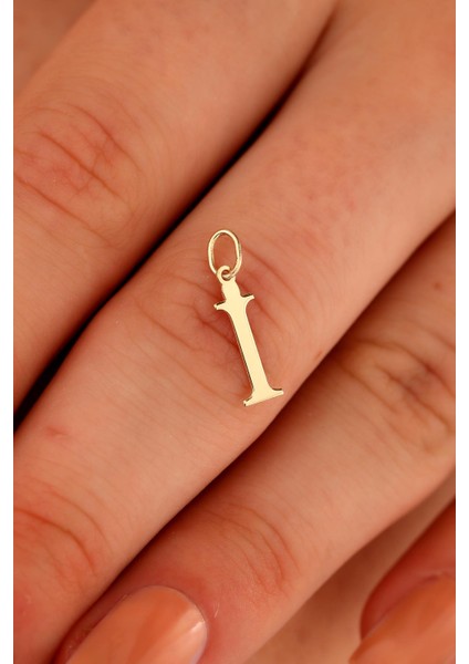 14 Ayar Altın I Harfi Harf Kolye Ucu modelleri