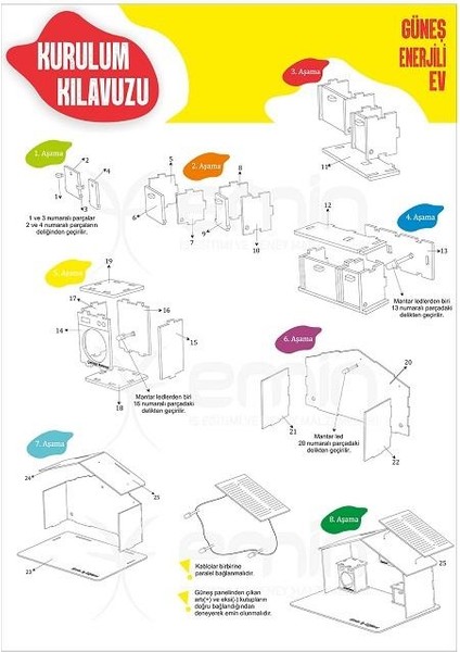 Güneş Enerjili Ev Yapım Seti Eğitici Oyuncak - Stem