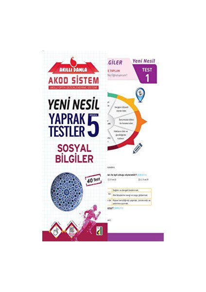 Akıllı Sosyal Bilgiler Yeni Nesil Yaprak Testler - 5. Sınıf
