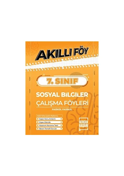 Gerçek Başarı Yayınları 7.Sınıf Sosyal Bilgiler Akıllı Föy