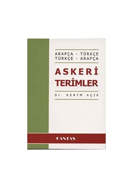 Cantaş Yayınları Askeri Terimler (Arapça-Türkçe Türkçe-Arapça)