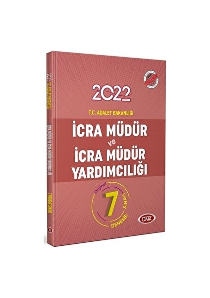 Data Yayınları T.C. Adalet Bakanlığı Icra Müdür ve Icra Müdür Yardımcılığı 7 Deneme Sınavı