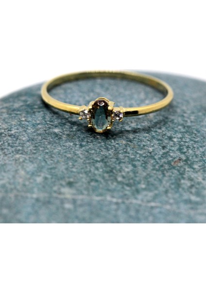 Tektaş Altın Yüzük - 14 Ayar Altın Oval 0.70 Ct Zultanit Taşlı Evlilik Teklifi Yüzüğü - Hediyelik modelleri