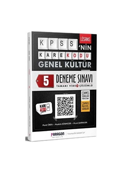 2020 KPSS'nin Karekodu Lisans Genel Kültür Tamamı Video Çözümlü 5 Deneme Sınavı
