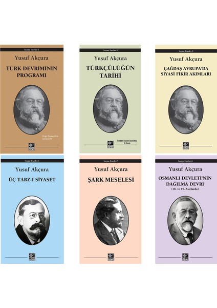 Kaynak Yayınları Seçme Eserler 6 Kitap Set - Yusuf Akçura