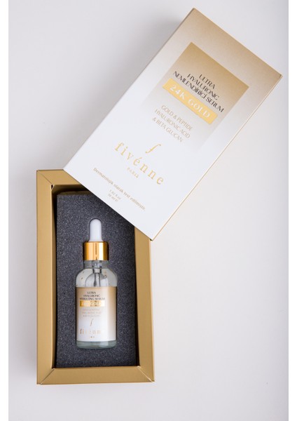 Fivenne Paris Altın Parçacıklı Nemlendirici Serum Hyalüronik Asit - Niacinamide - B3 - B5 - E Vitamin 30 Ml modelleri