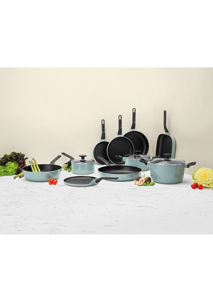 Leo Slate Ekstra Yapışmaz Wok Tava 28 cm