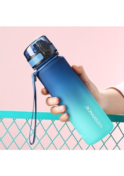 500 ml Mavi ve Yeşil Gradyan Spor, Okul ve Günlük Su Matarası
