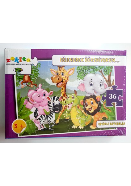 Oyuncak Sevimli Hayvanlar ve Itfaiyeciler 2li Set Puzzle Yapboz 36+36 Parça ZK-SHYITFI36