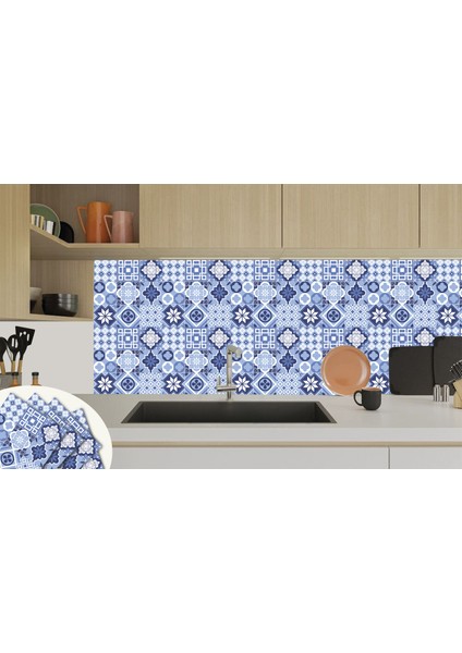 Kendinden Yapışkanlı Yeni Mavilim Desenli Pvc Karo 30x30 cm 4 Adet 0,36 M2