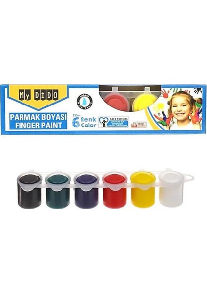 Parmak Boyası 6 Renk 1 Paket My Dido 6 Lı Parmak Boyası 1 Paket