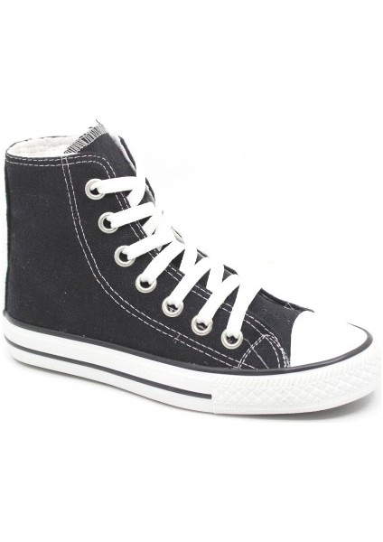 Çocuk Siyah Bağcıklı Bilekli Keten Ayakkabı fiyatları