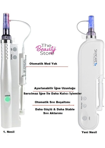 Mezoterapi Cihazı Cilt Yenileme Beyazlatma Peeling Yüz Bakım Dermapen Aleti fiyatları