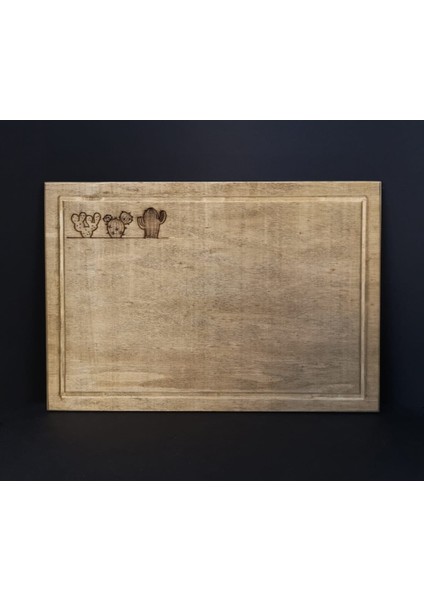 Ahşap Servis Sunum Tepsisi Dekoratif (İSTEDİĞİNİZ DESENİ SORU ILE BİLDİRİNİZ) 35x25x0.80 Ölçülerinde