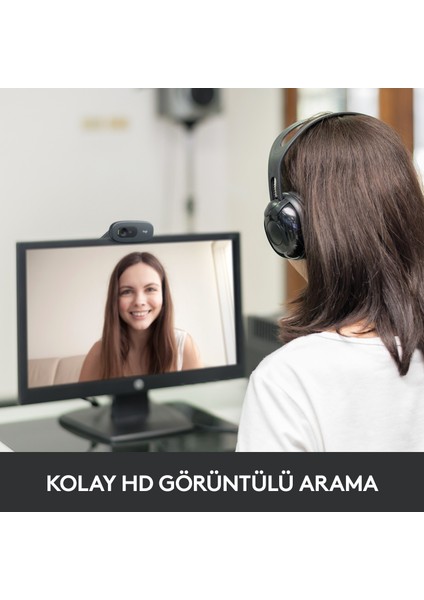 C270 Hd 720P Mikrofonlu Web Kamerası - Siyah  (Yurt Dışından)