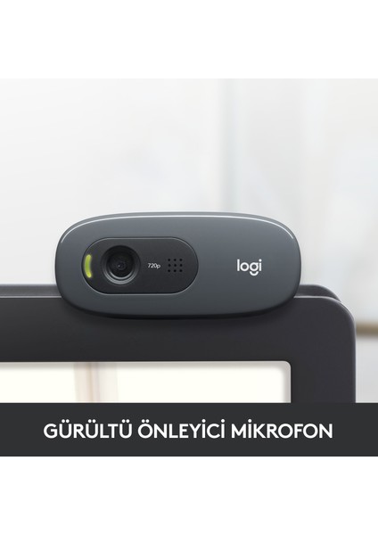 C270 Hd 720P Mikrofonlu Web Kamerası - Siyah  (Yurt Dışından)