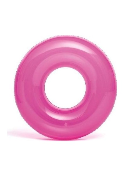 Şeffaf Baskılı Jumbo Simit 76 cm Pembe