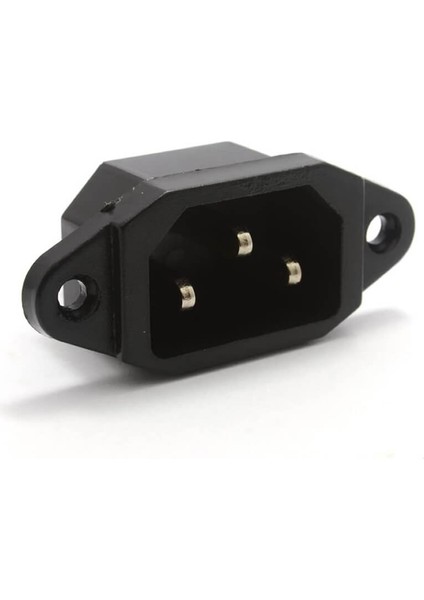 IC-212 C14 Power Soket Erkek Kulaklı 220V Lehim Tip - 5 Adet
