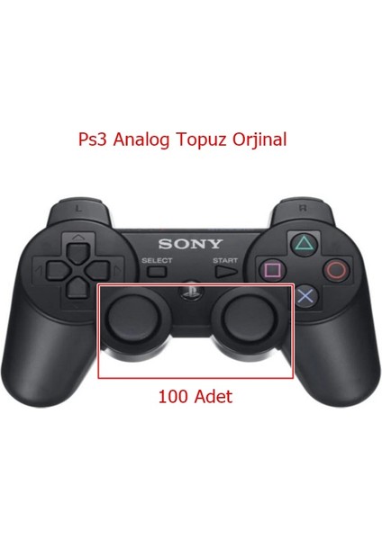 Zaloğlu Grup Ps3 Analog Topuz Gri Tüm Playstation 3 Kollarla Uyumludur 100 Adet