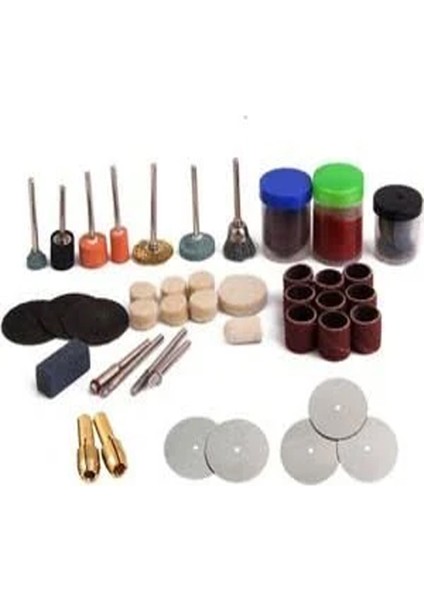 Yu-Su Tools 112 Parça Gravür Taşlama Için Mini Zımpara Gravür Makinası Uçları Full Set Testere Zımpara Fırça Vb.