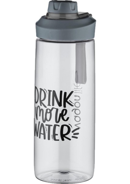 Çevir Aç Kapak Tritan Su Matarası - Silikon Taşıma Askısı - Süzgeçli - 720 ml