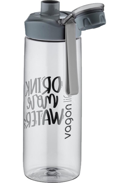 Çevir Aç Kapak Tritan Su Matarası - Silikon Taşıma Askısı - Süzgeçli - 720 ml