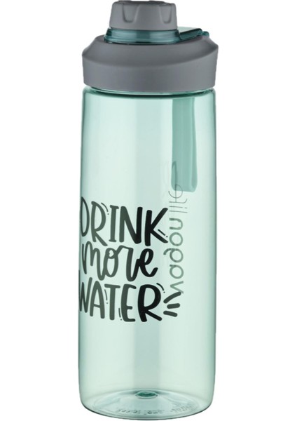 Çevir Aç Kapak Tritan Su Matarası - Silikon Taşıma Askısı - Süzgeçli - 720 ml