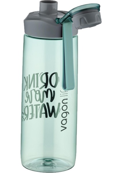 Çevir Aç Kapak Tritan Su Matarası - Silikon Taşıma Askısı - Süzgeçli - 720 ml