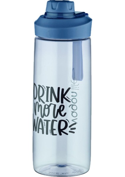 Çevir Aç Kapak Tritan Su Matarası - Silikon Taşıma Askısı - Süzgeçli - 720 ml
