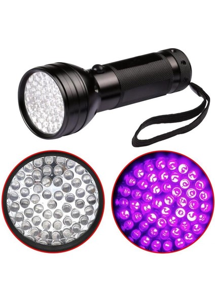 Uv Fener 51 LED Ultraviyole Fener Mor Uv Işık