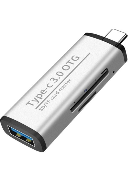 Type-C To USB 3.0 Flash Otg Veri Aktarım Sd Tf Tak Çalıştır Kart Okuyucu Çevirici