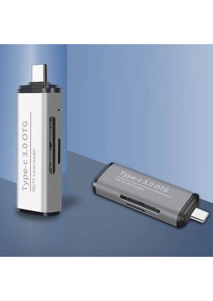 Type-C To USB 3.0 Flash Otg Veri Aktarım Sd Tf Tak Çalıştır Kart Okuyucu Çevirici