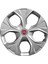 Fiat Punto Evo 15 Inç Uyumlu Jant Kapağı Amblemli Gri 4'lü Takım 113 2