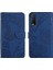 Vivo Y20 Için Kelebek Desenli Pu Deri Telefon Kılıfı - Koyu Mavi (Yurt Dışından) 1