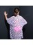 Paredora Mor Salkım Puantiyeli Anne Kız Kimono Pareo 5