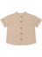 Organik Pamuk Kısa Kollu Çocuk Gömlek Bej Organik Pamuk 2