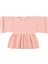 Kimono Kollu Çocuk Bluz Pembe Organik Pamuk 2