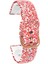 Fossil Watch Gen 6 Için Desenli Silikon Kordon Kırmızı Kelebek 1