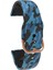 Fossil Watch Gen 6 Için Desenli Silikon Kordon Mavi Kamuflaj 1