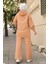 Camel Önü Etiketli İki İplik Tesettür Takım 4