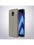 Galaxy A6 2018 Kılıf Deri Dokulu Kamera Korumalı Silikon - Gri 1