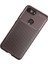 Xiaomi Mi 8 Lite Kılıf Karbon Dokulu Silikon - Kahverengi 1