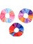 3/6 Parça Saç Bandı Kızlar Kadın -Velvet Elastics Saç Bantları Scrunchies - Rainbow (Yurt Dışından) 4